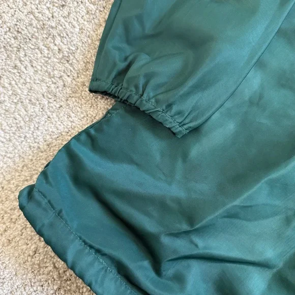 Vintage Polo Jeans Ralph‎ Lauren Green Nylon Windbreaker Hoodie Jacket Medium - Picture 7 of 11